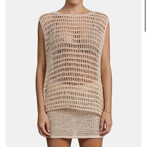 Beige Crochet Swim Cover-Up